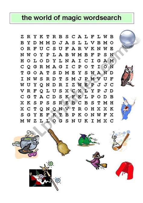 Magical adventures await in these word search puzzles